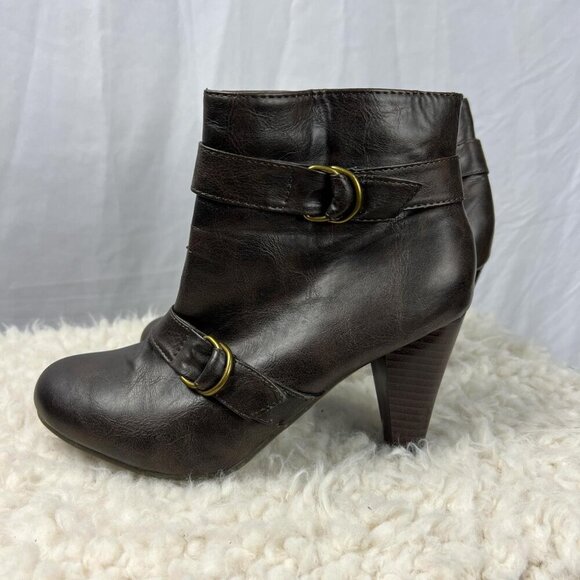 Sonoma Brown Heeled Ankle Boots - Picture 4 of 8